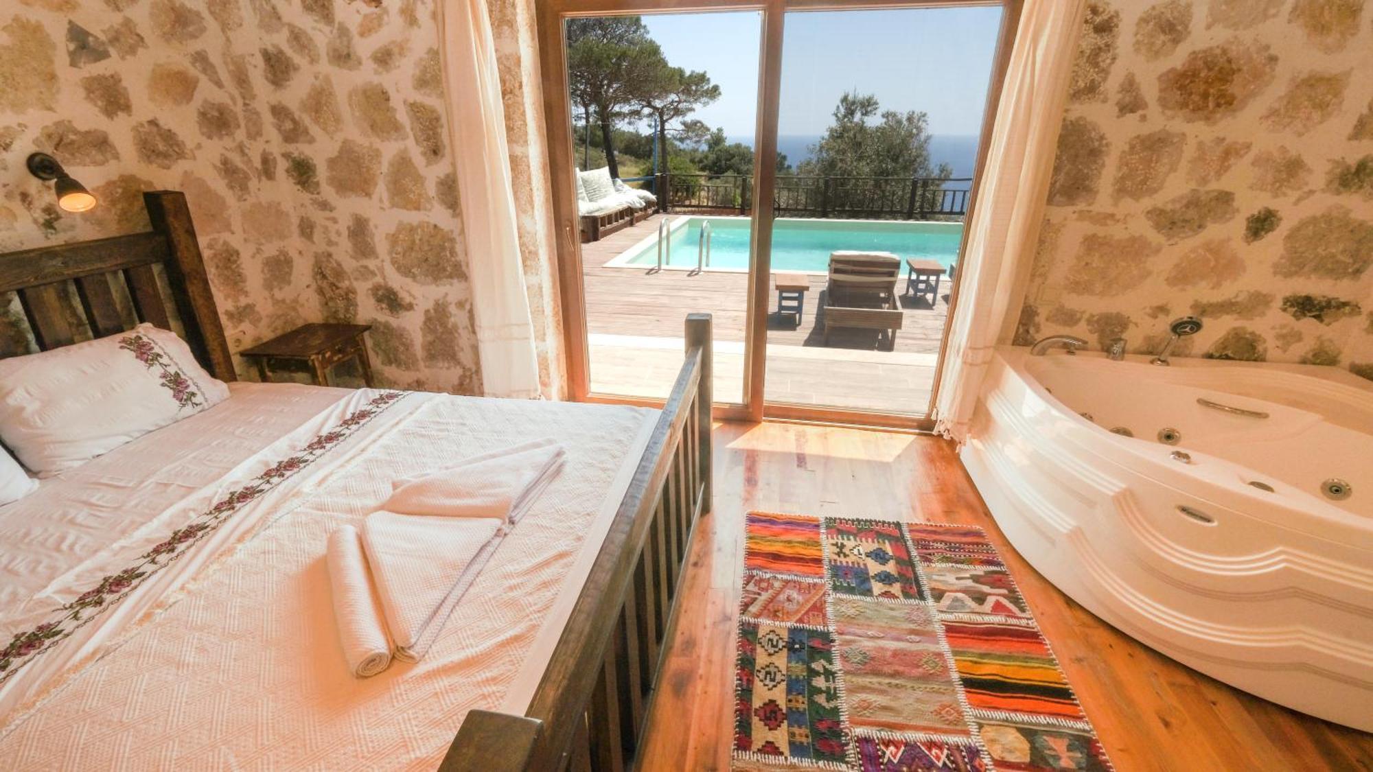 Likya House - Deniz Ve Doga Manzarali, Havuzlu Villa Patara Luaran gambar